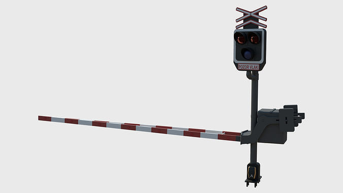 Railway Crossing 3D model