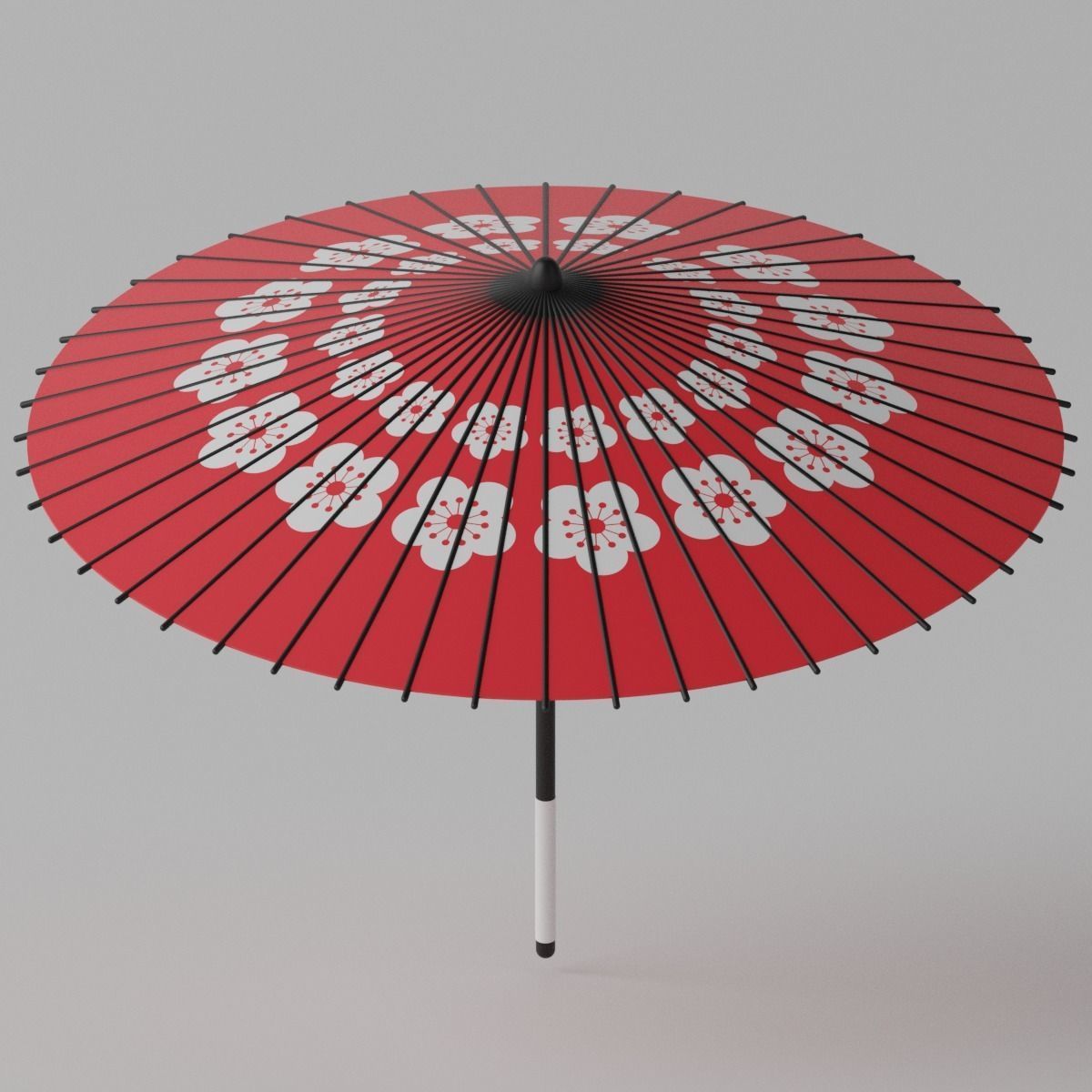 Cartoon Japanese Umbrella Collection 2 3D model_6