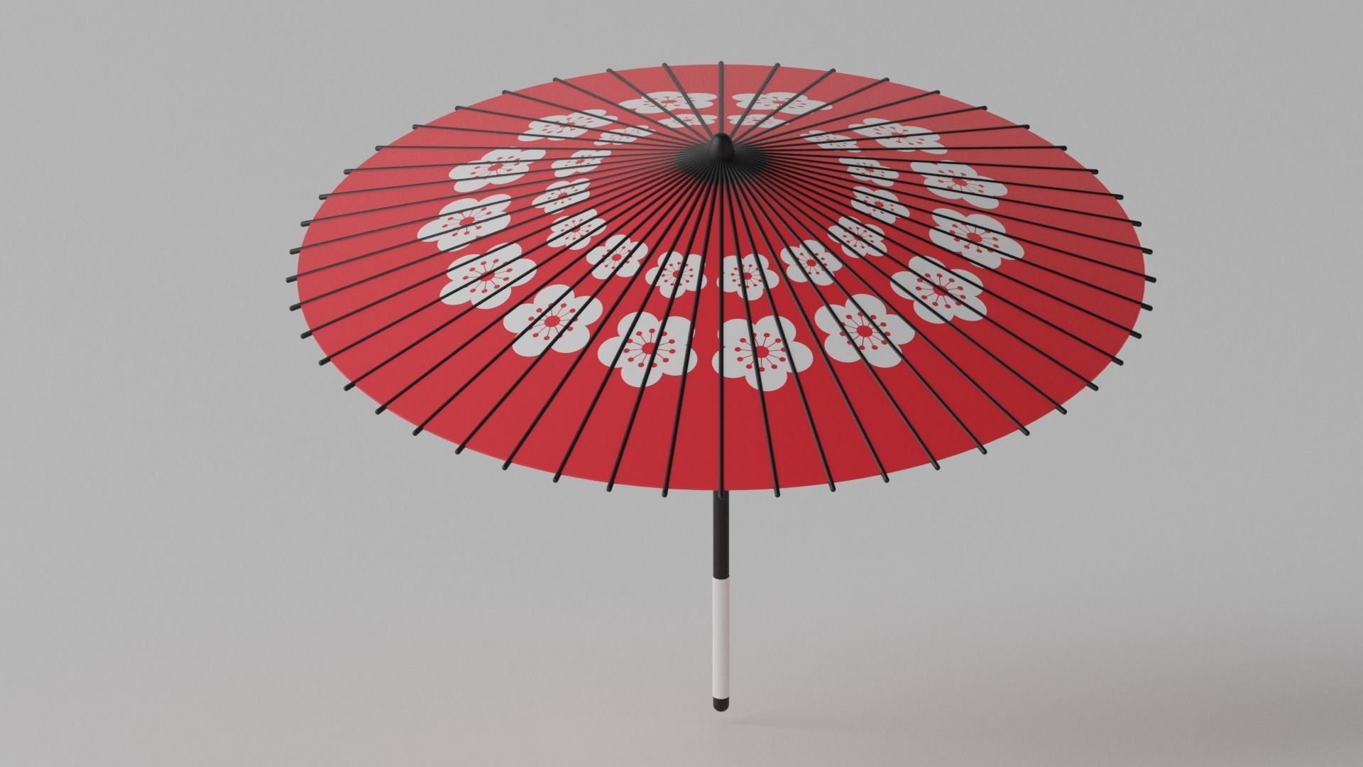 Cartoon Japanese Umbrella Collection 2 3D model_1