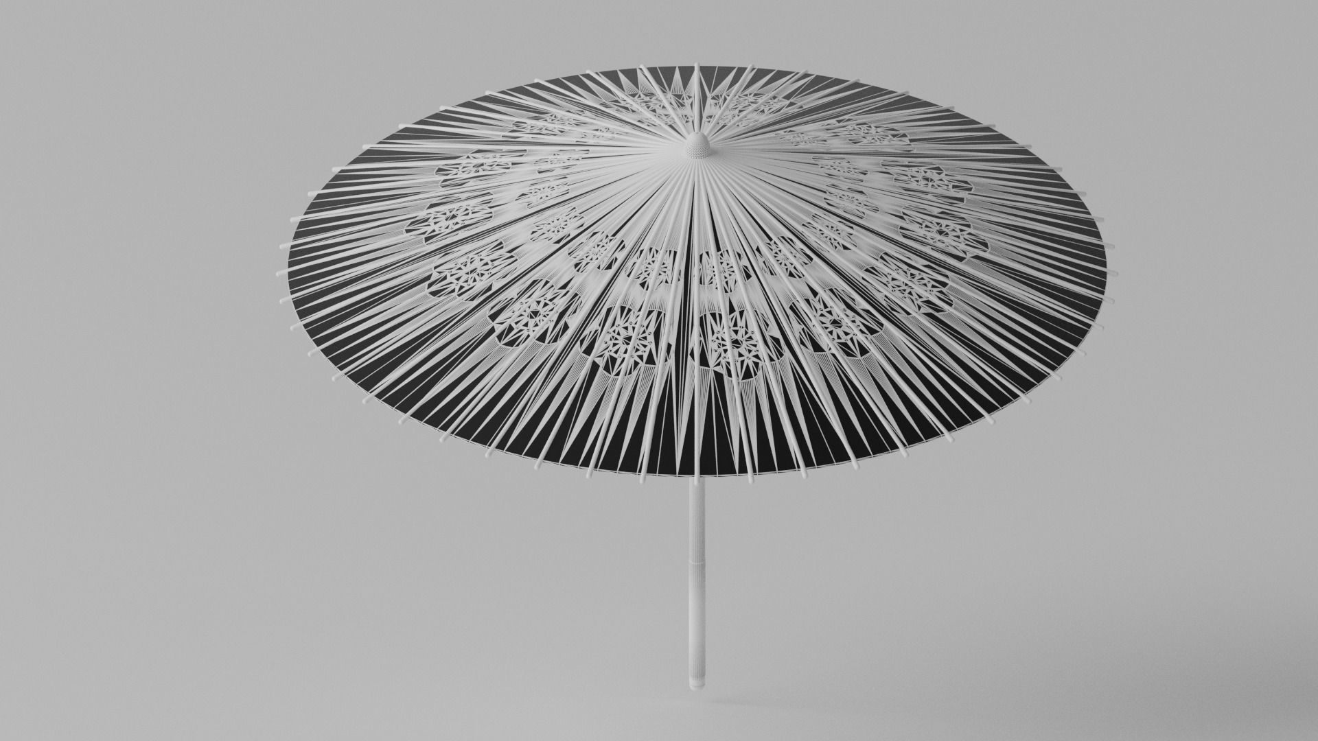 Cartoon Japanese Umbrella Collection 2 3D model_8
