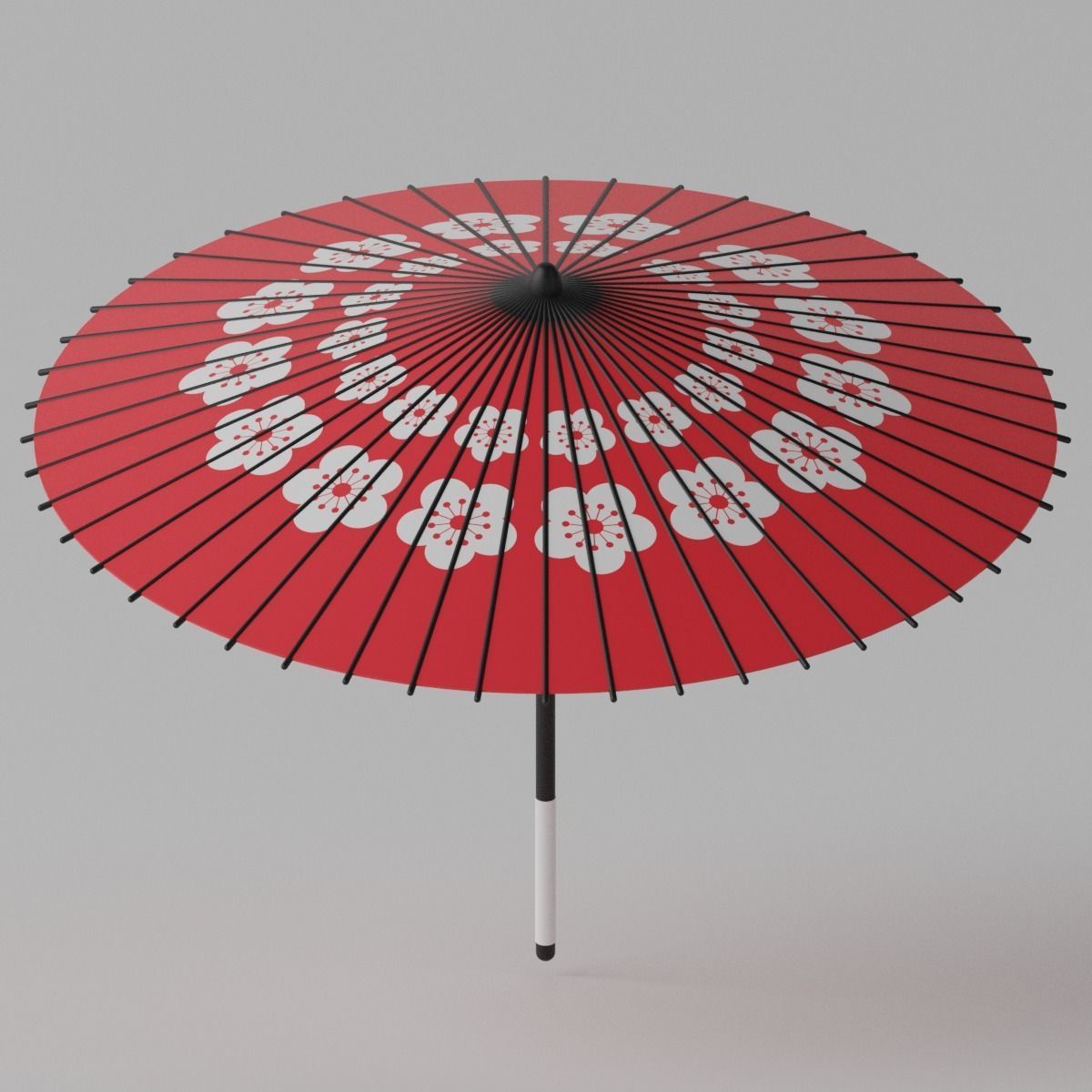 Cartoon Japanese Umbrella Collection 2 3D model_5