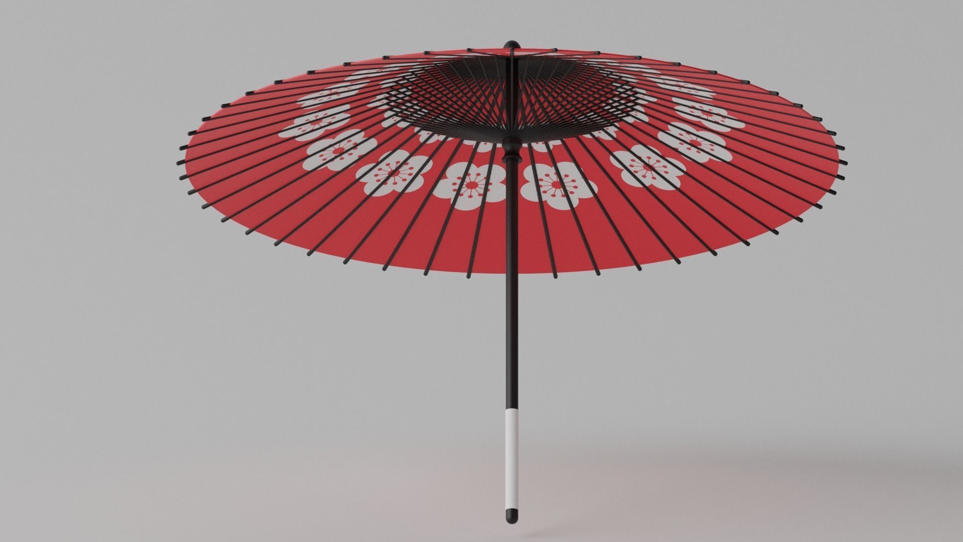 Cartoon Japanese Umbrella Collection 2 3D model_3