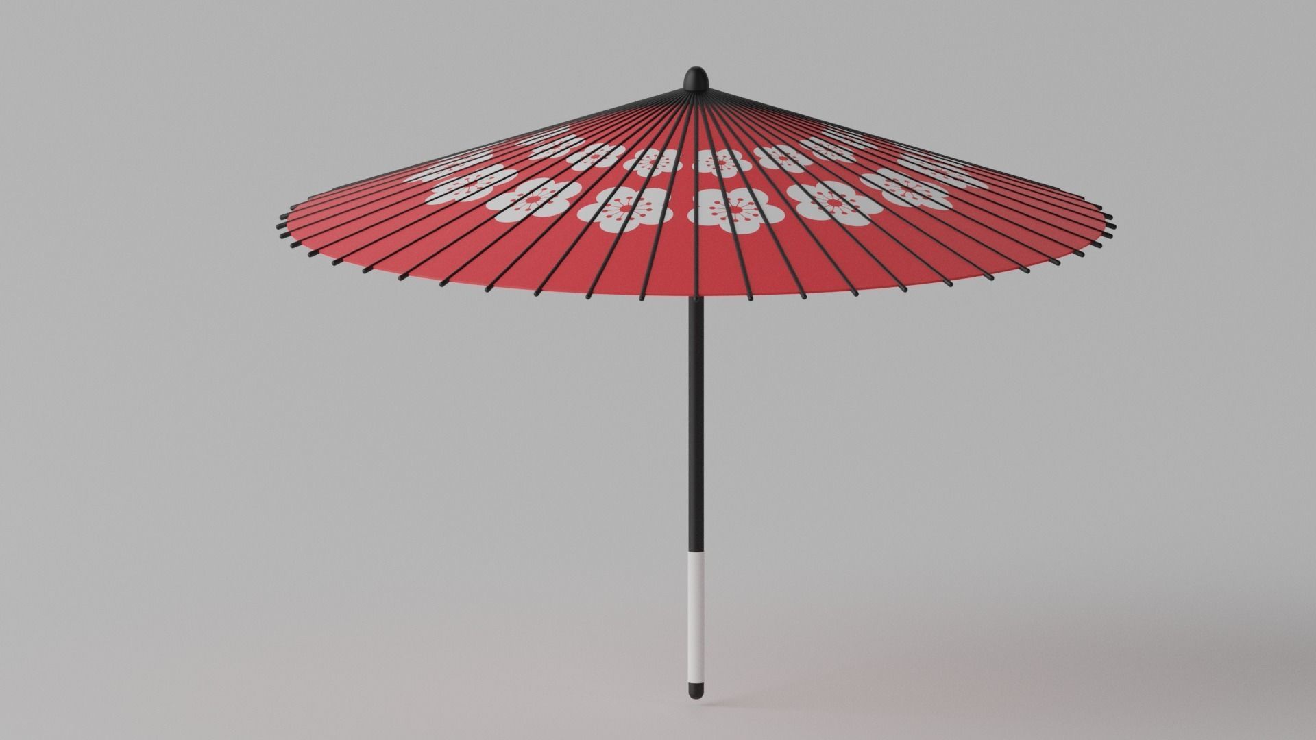 Cartoon Japanese Umbrella Collection 2 3D model_7