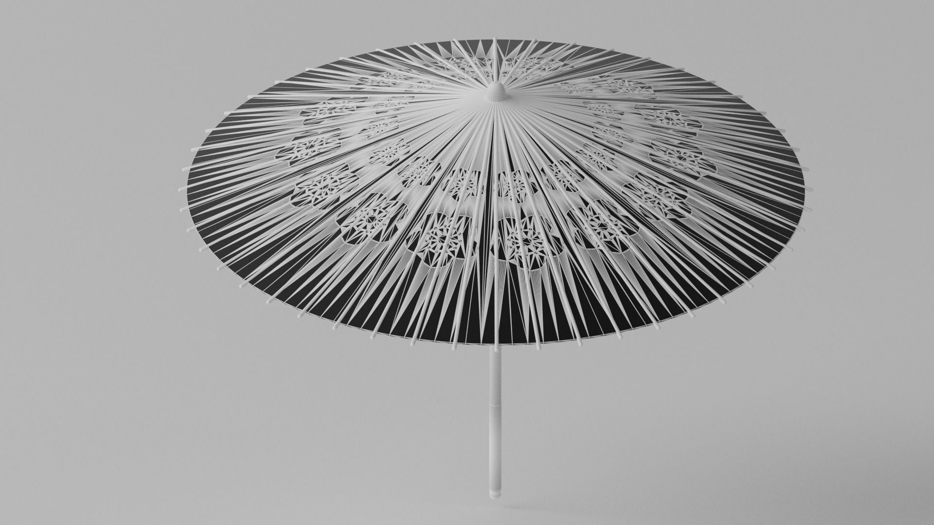 Cartoon Japanese Umbrella Collection 2 3D model_9