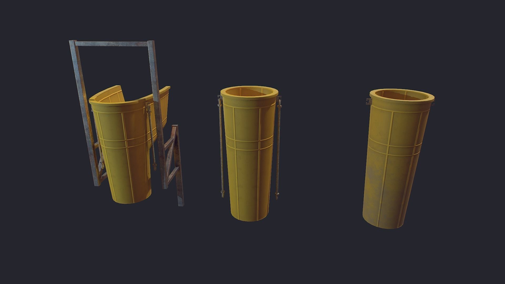 Construction Waste Chute Low-poly 3D model_9