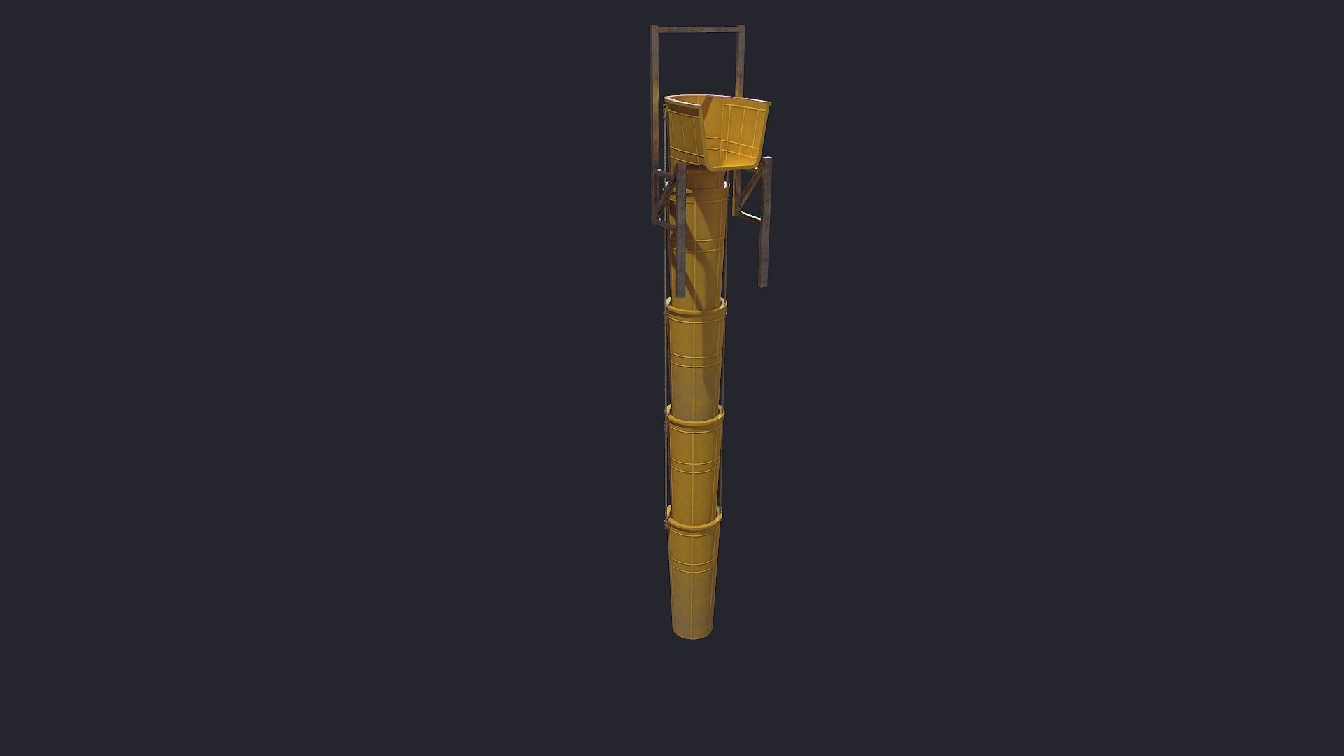 Construction Waste Chute Low-poly 3D model_5