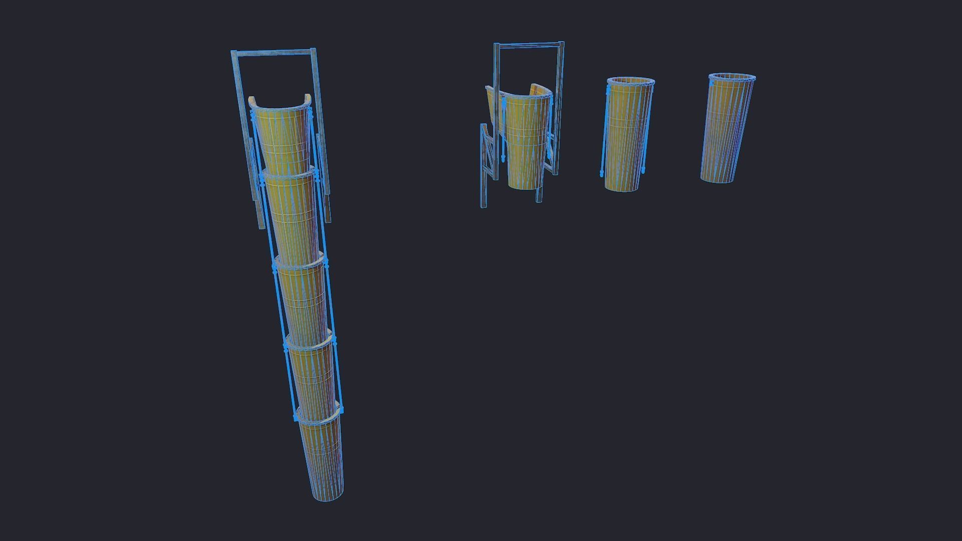 Construction Waste Chute Low-poly 3D model_11