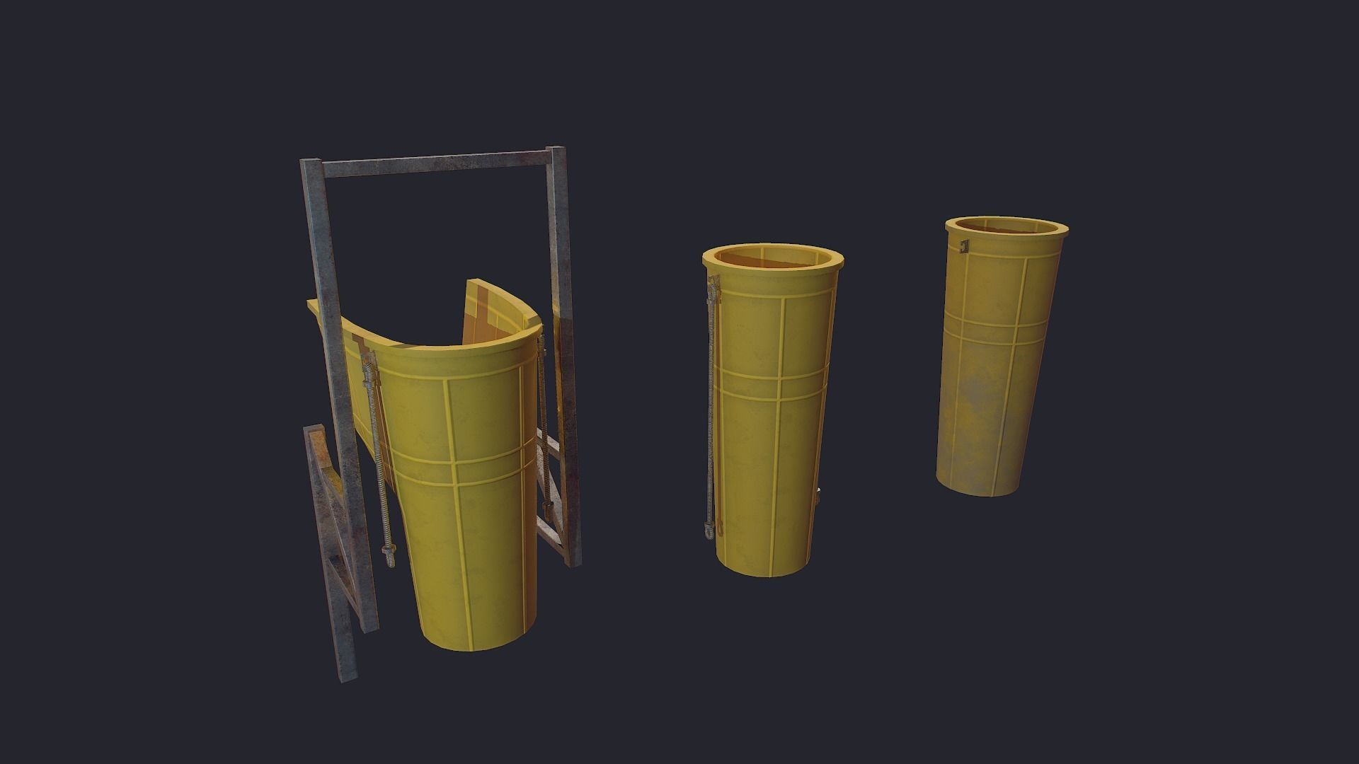 Construction Waste Chute Low-poly 3D model_8