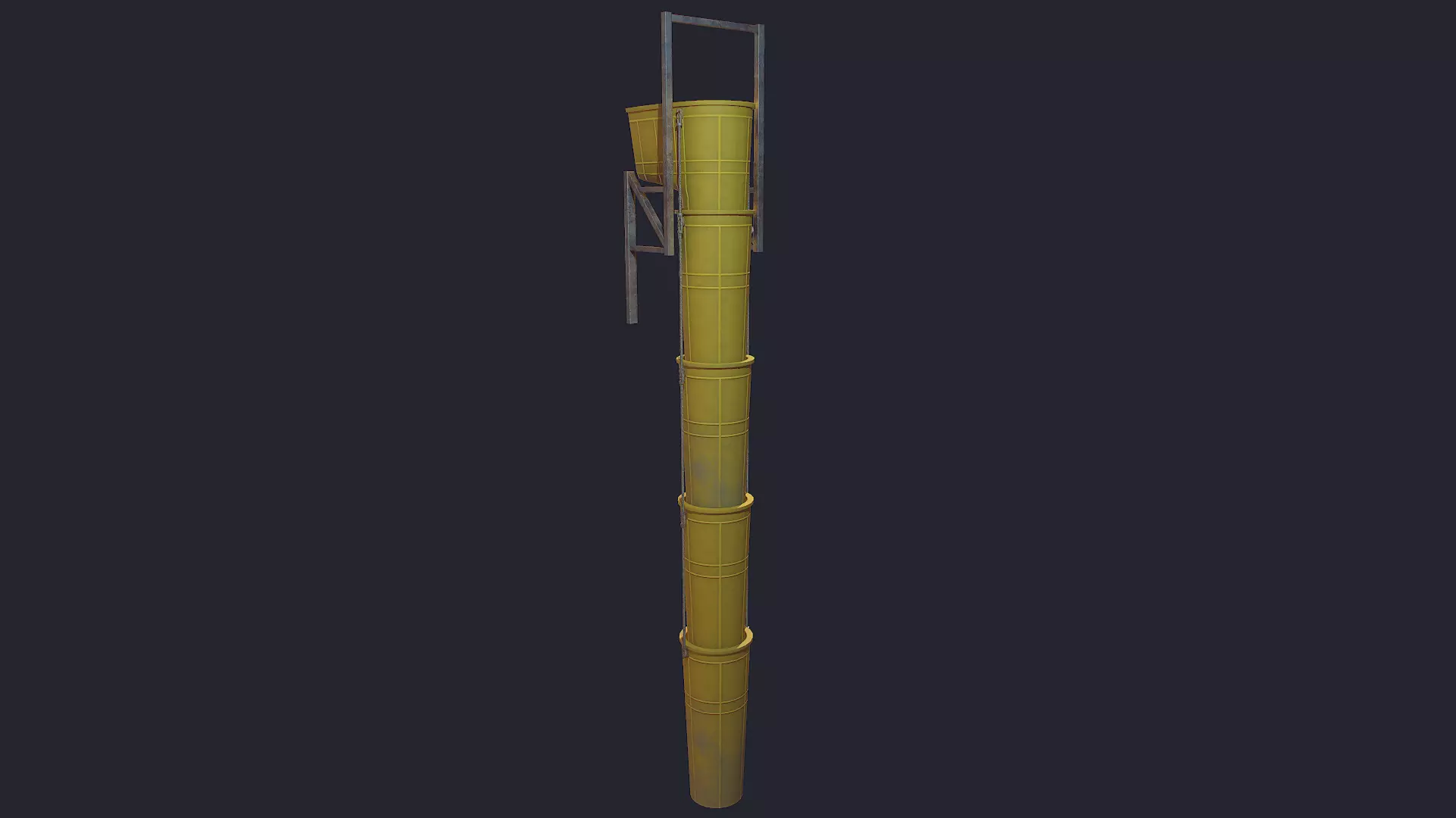 Construction Waste Chute Low-poly 3D model_0