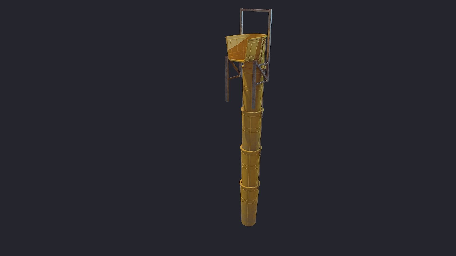 Construction Waste Chute Low-poly 3D model_6