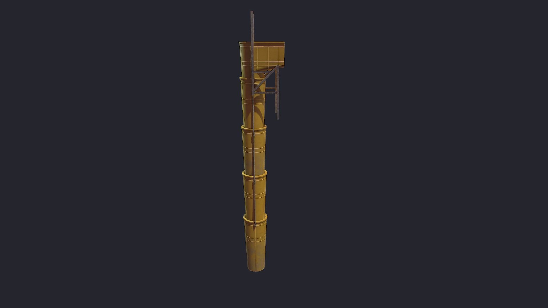 Construction Waste Chute Low-poly 3D model_4