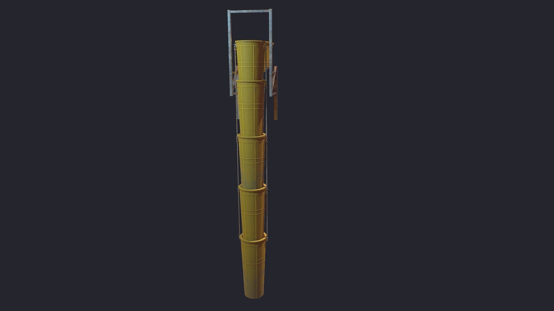 Construction Waste Chute Low-poly 3D model_2