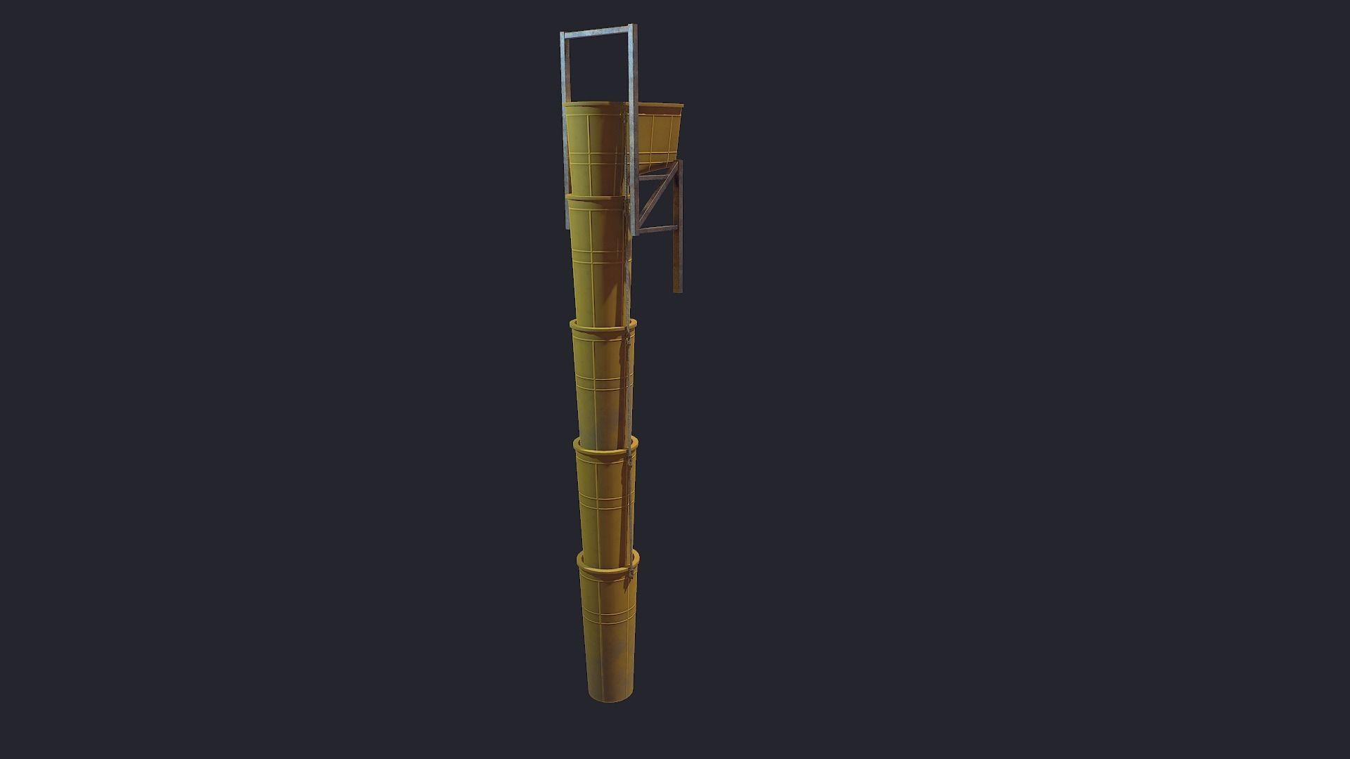 Construction Waste Chute Low-poly 3D model_3