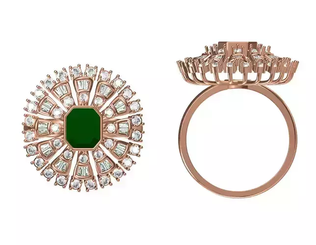 Wedding Engagement Women Ring STL JCD Details