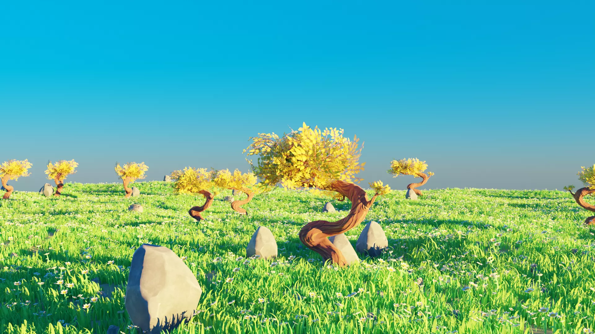 Cartoon field 3D model