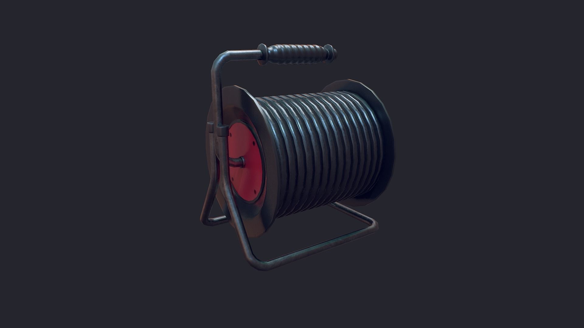 Extension Cable Low-poly 3D model_7