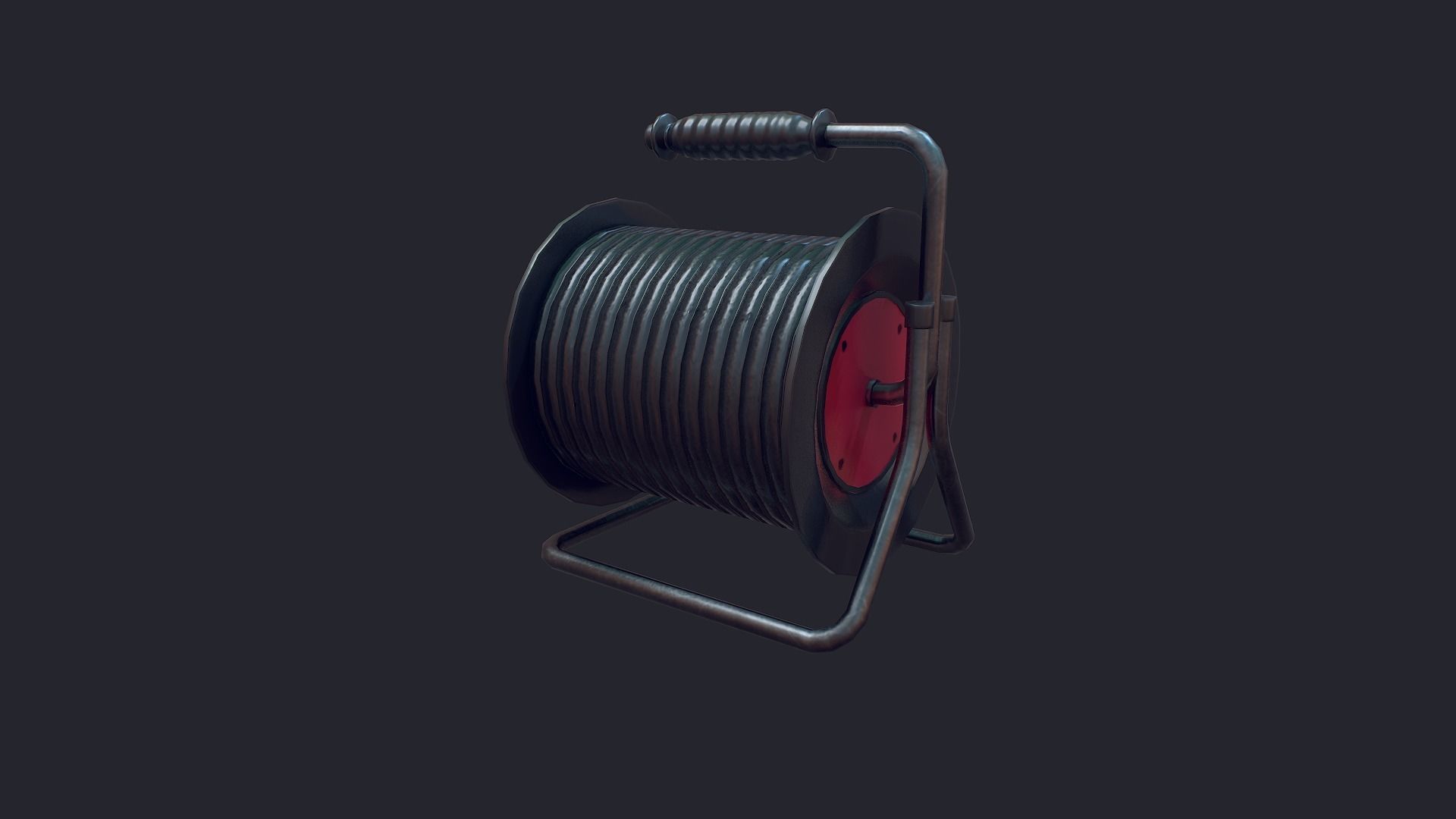 Extension Cable Low-poly 3D model_5