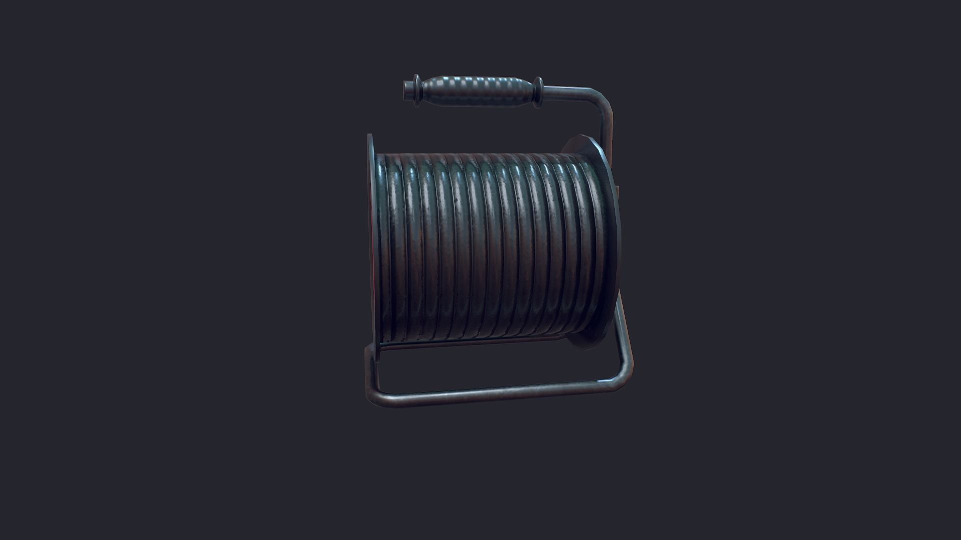 Extension Cable Low-poly 3D model_4