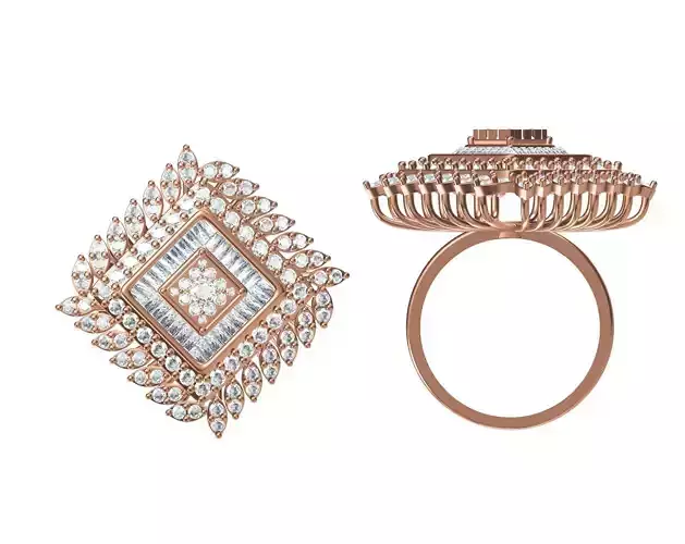 Wedding Engagement Women Ring STL JCD Details