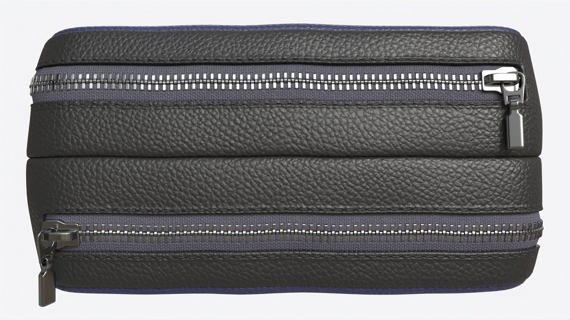 Smoking Pipe and Tobacco Bag Leather 3D model_3