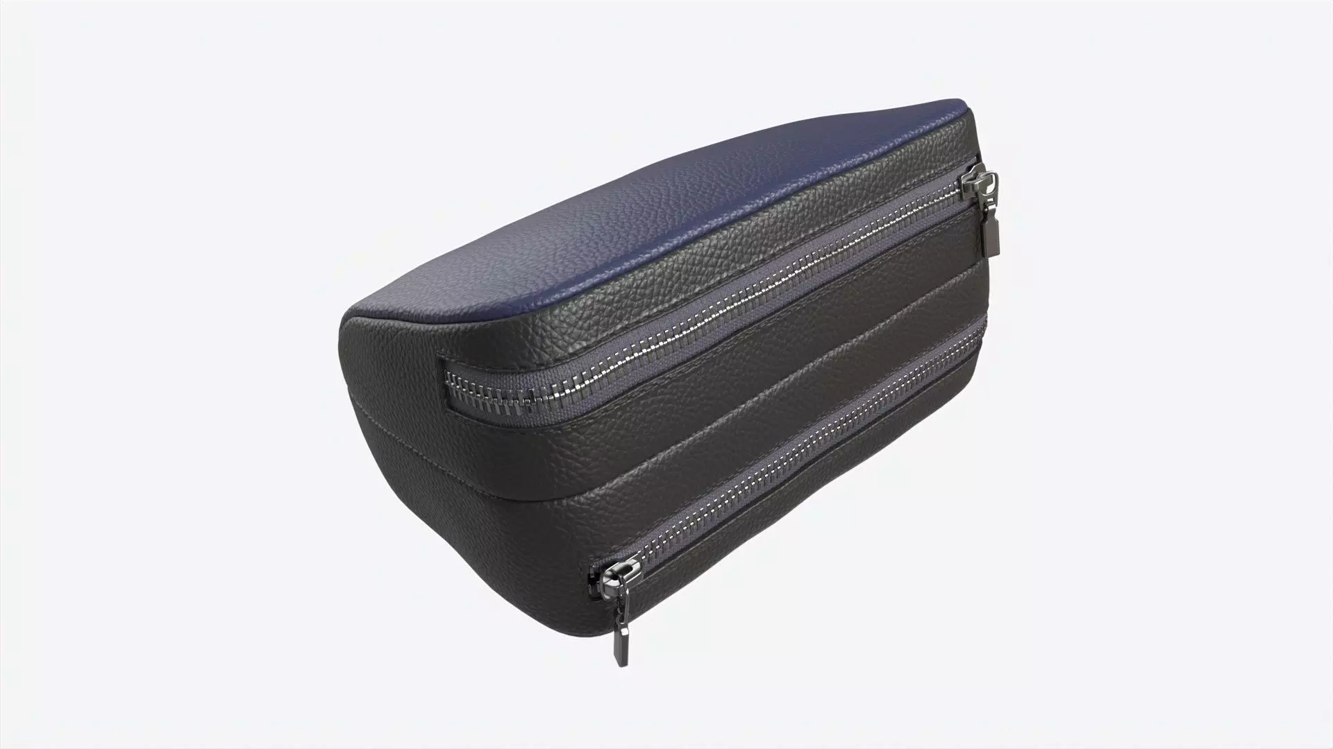 Smoking Pipe and Tobacco Bag Leather 3D model_0