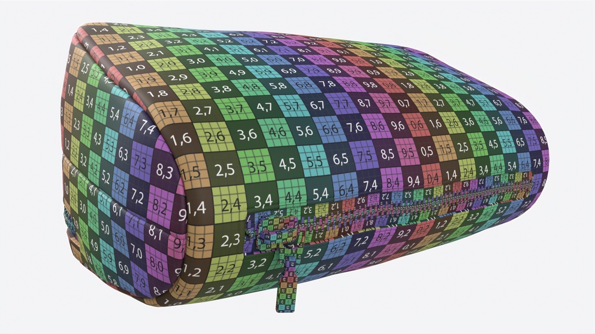 Smoking Pipe and Tobacco Bag Leather 3D model_9