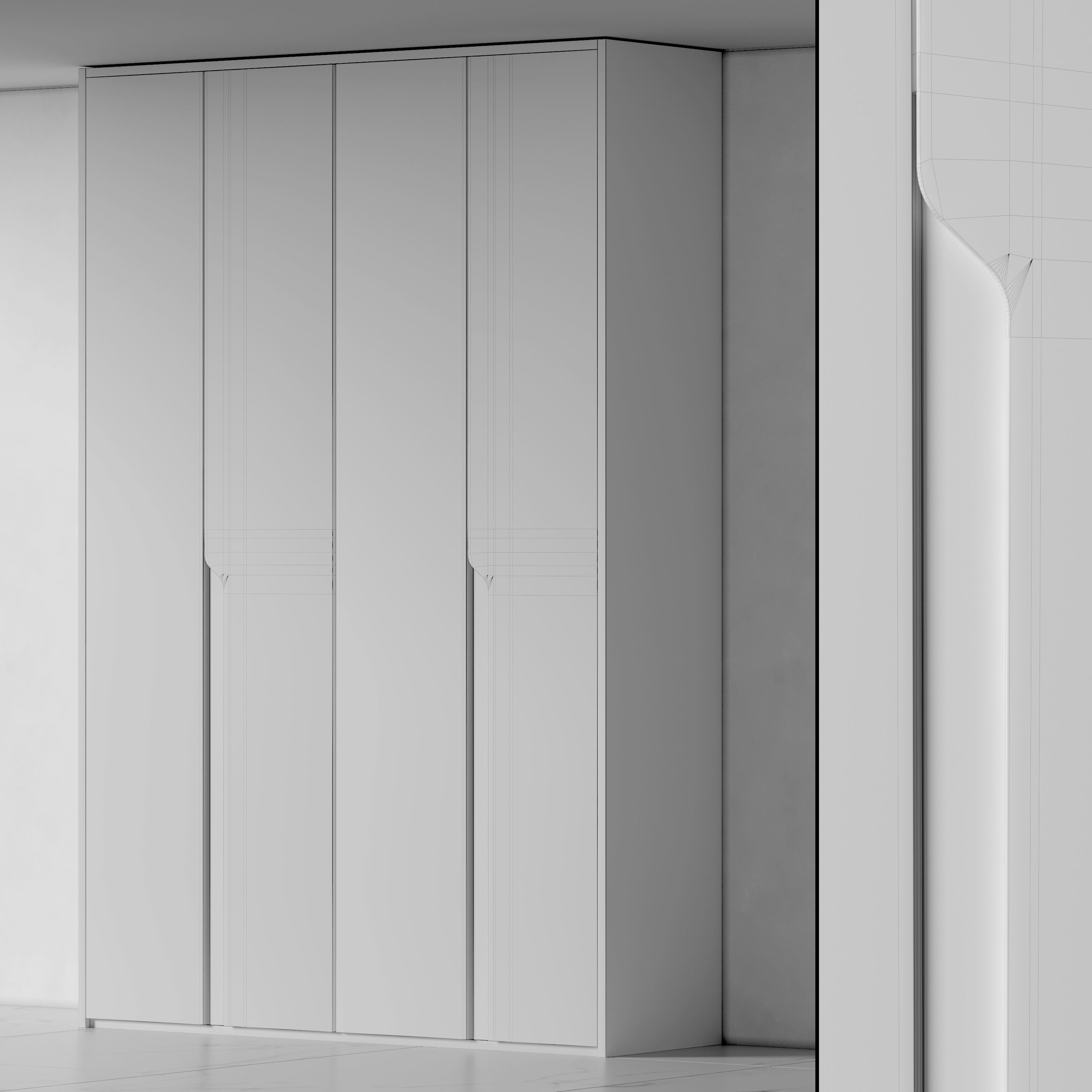 Wardrobe Cabinet Furniture by DrCG Model No 34 3D model_5