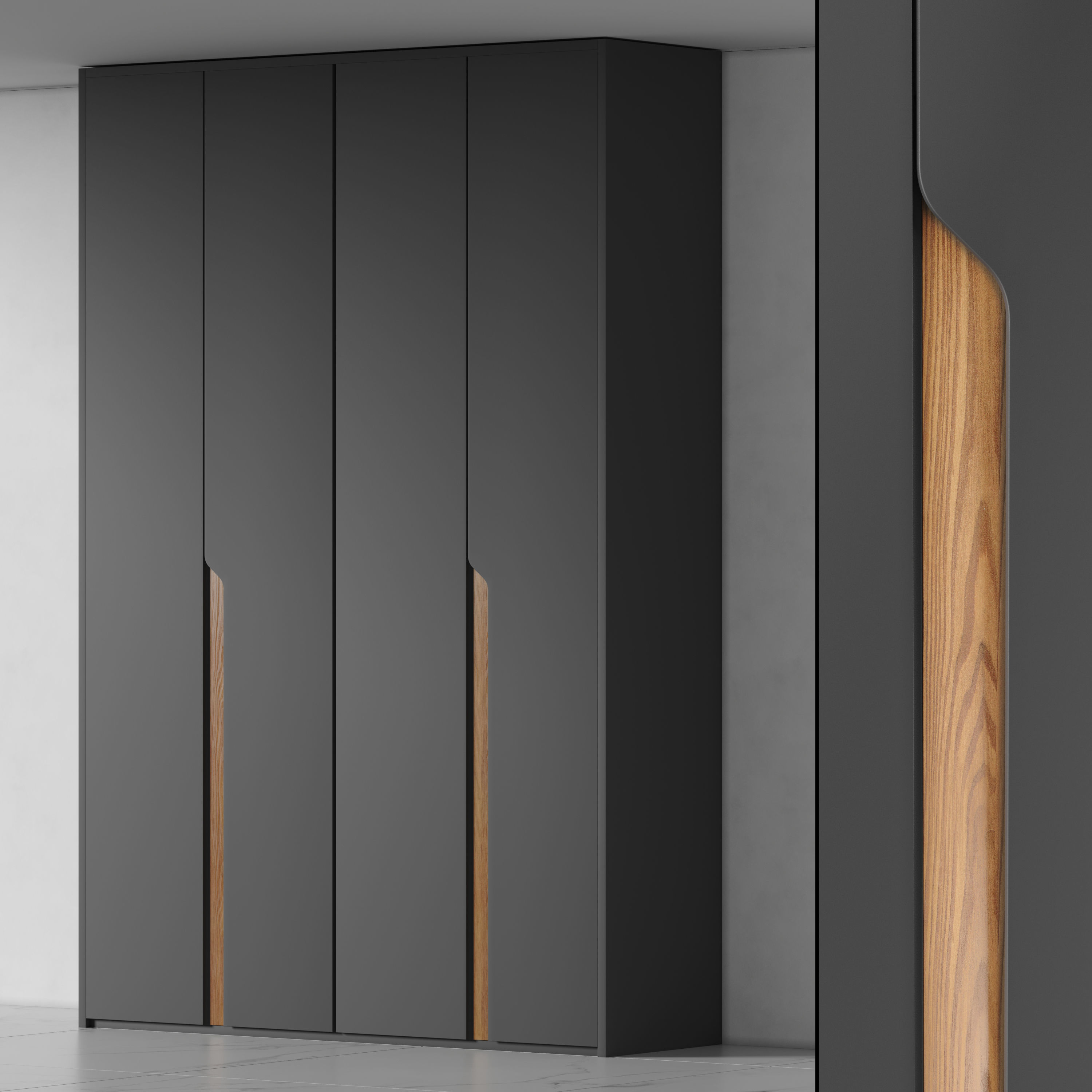 Wardrobe Cabinet Furniture by DrCG Model No 34 3D model_3
