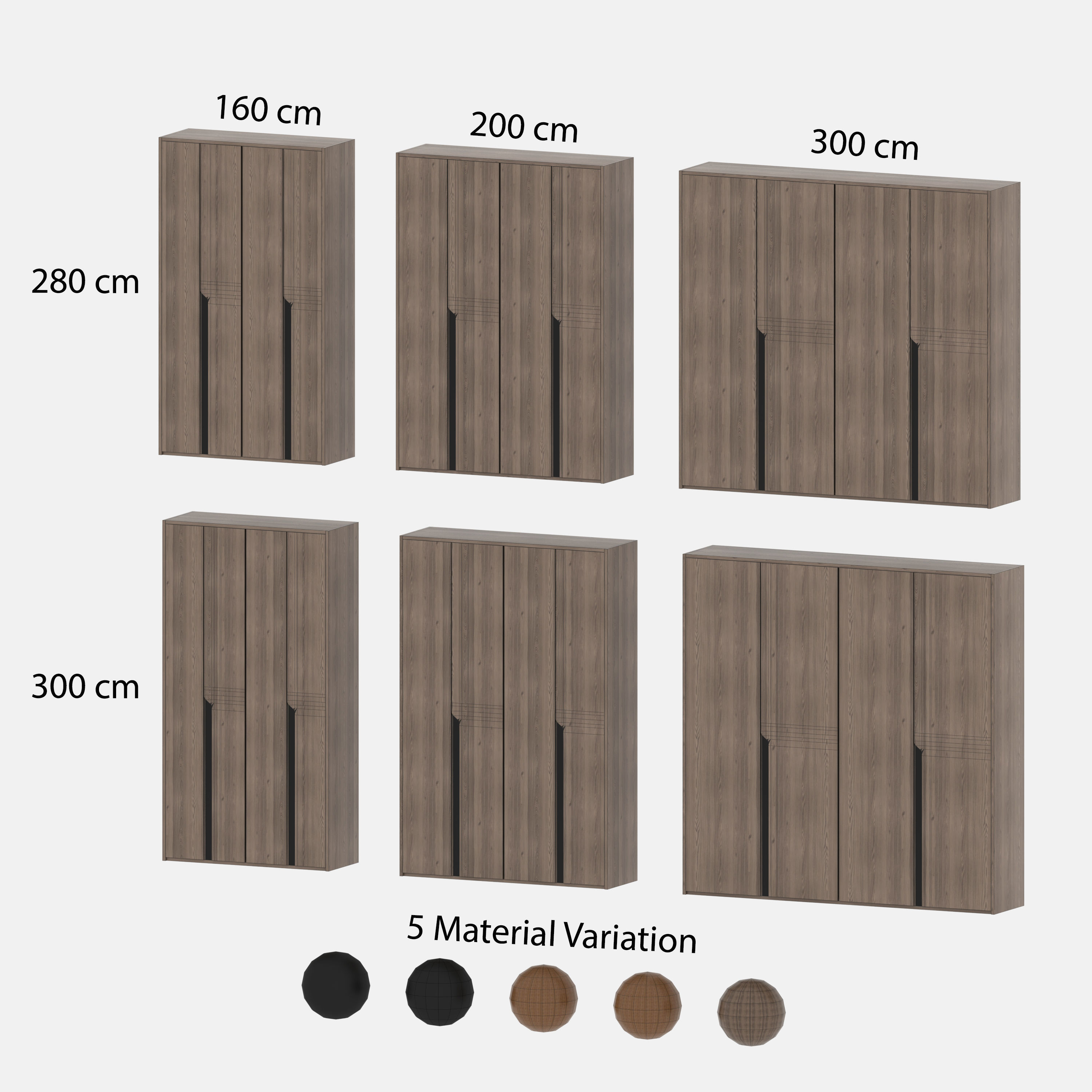 Wardrobe Cabinet Furniture by DrCG Model No 34 3D model_6