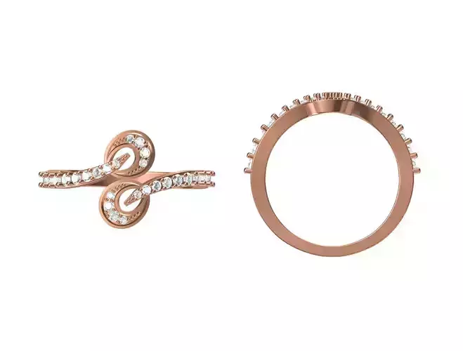 Wedding Engagement Women Ring STL JCD Details