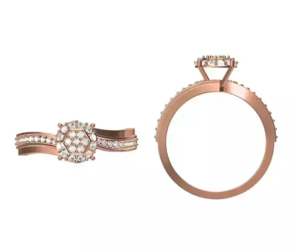 Wedding Engagement Women Ring STL JCD Details