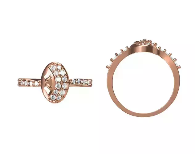 Wedding Engagement Women Ring STL JCD Details