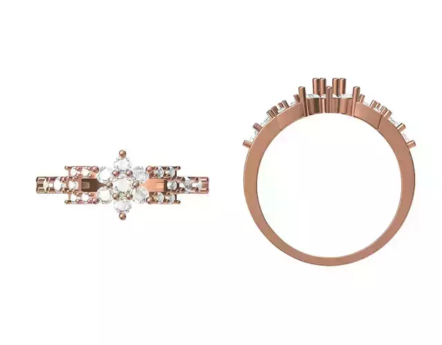 Wedding Engagement Women Ring STL JCD Details