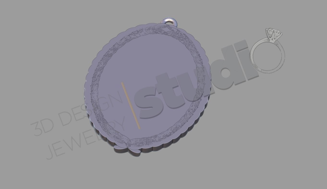 holy mary 3d pendant model 3D print model_2