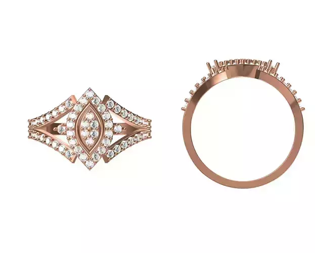 Wedding Engagement Women Ring STL JCD Details