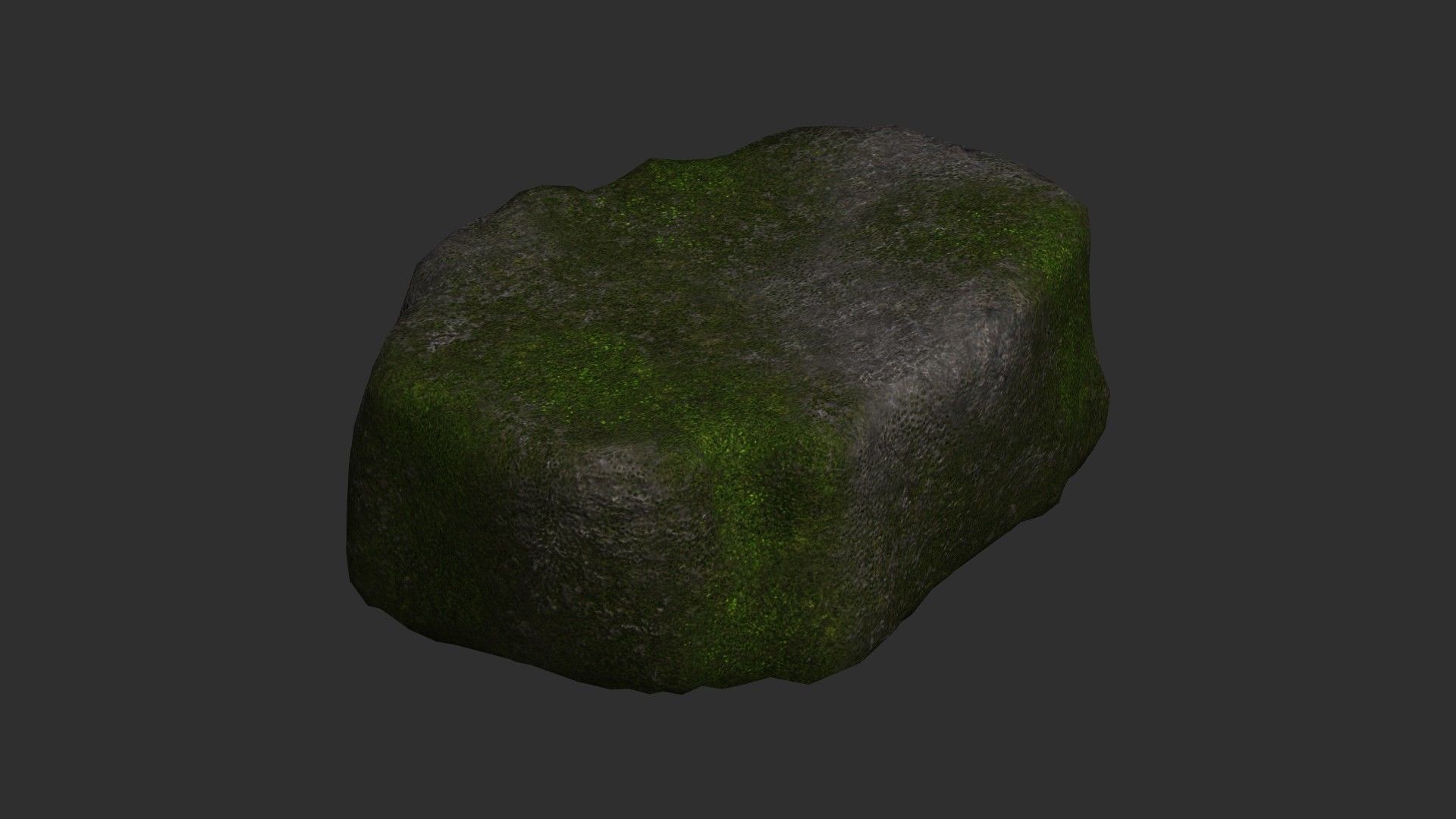 Cave Platform 3 - Moss 1 Low-poly 3D model_8