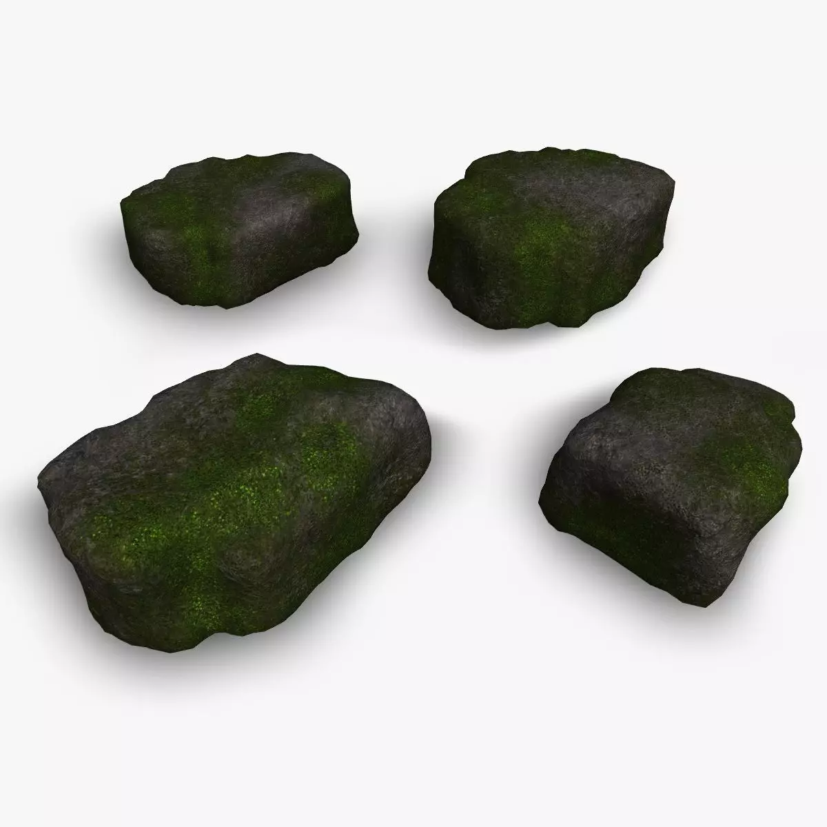 Cave Platform 3 - Moss 1 Low-poly 3D model_0