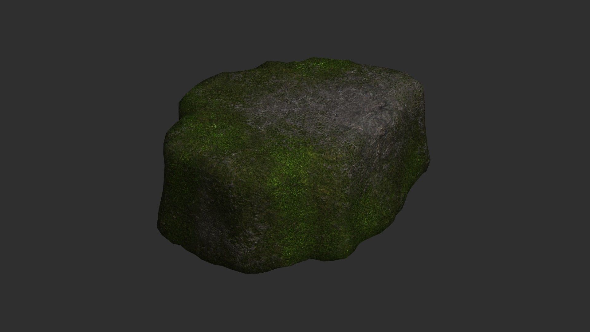 Cave Platform 3 - Moss 1 Low-poly 3D model_5