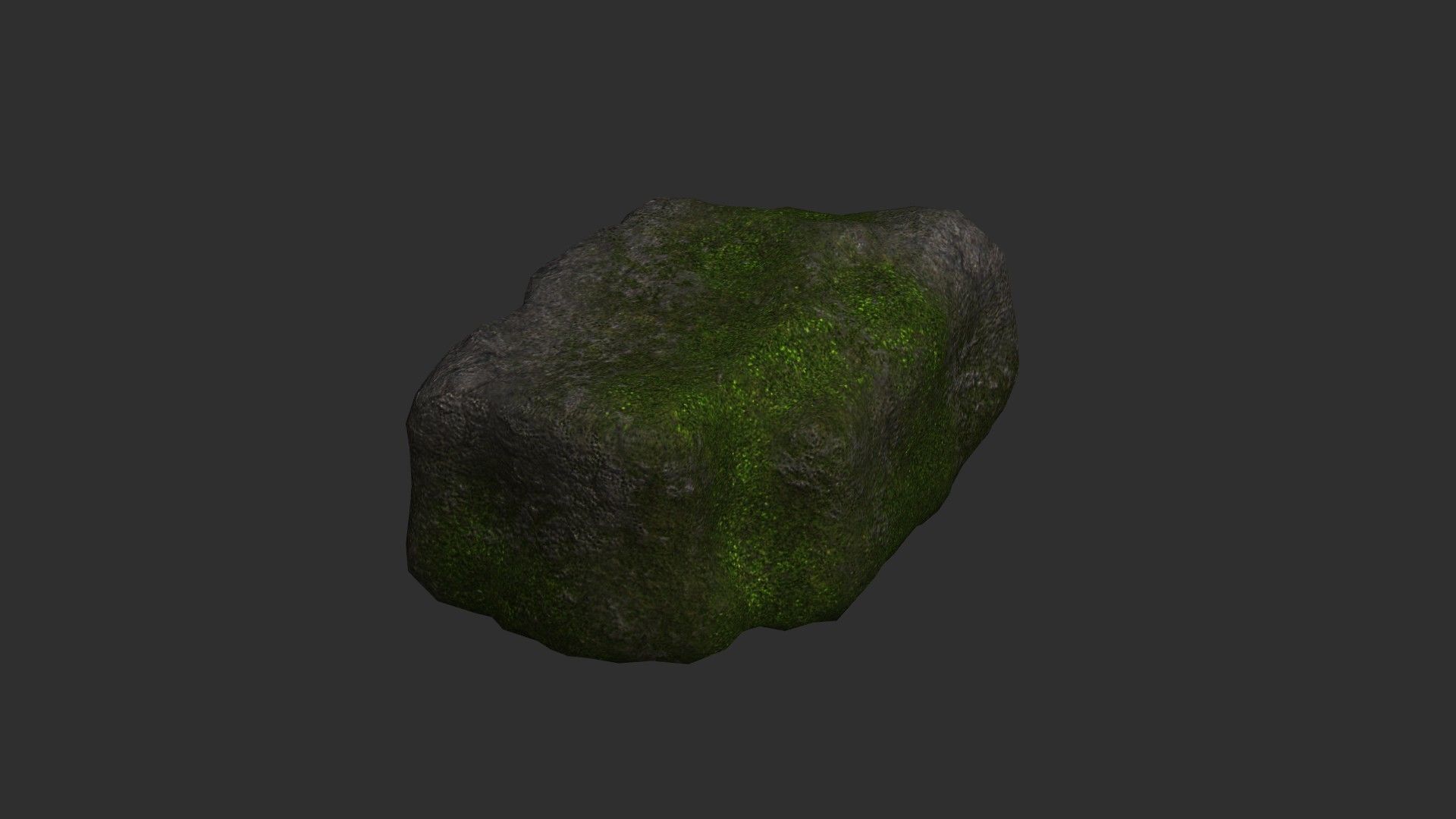 Cave Platform 3 - Moss 1 Low-poly 3D model_6