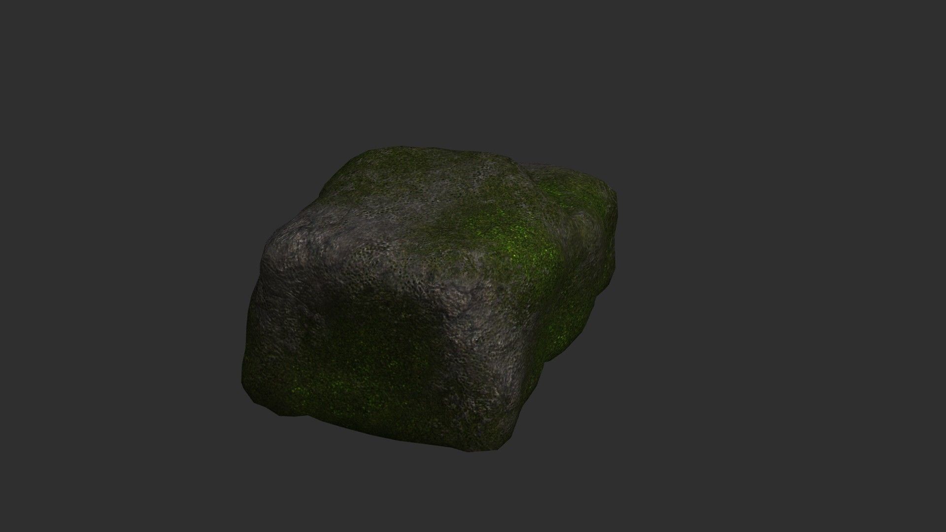 Cave Platform 3 - Moss 1 Low-poly 3D model_7