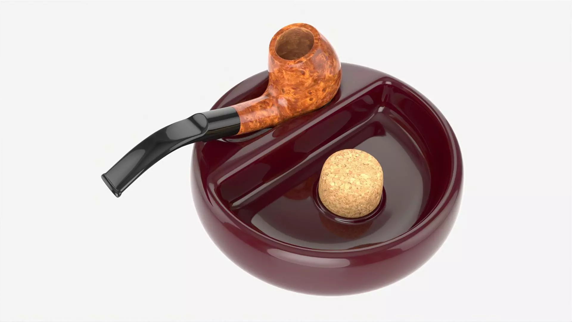 Smoking Pipe Ashtray with Holder 01 3D model_0