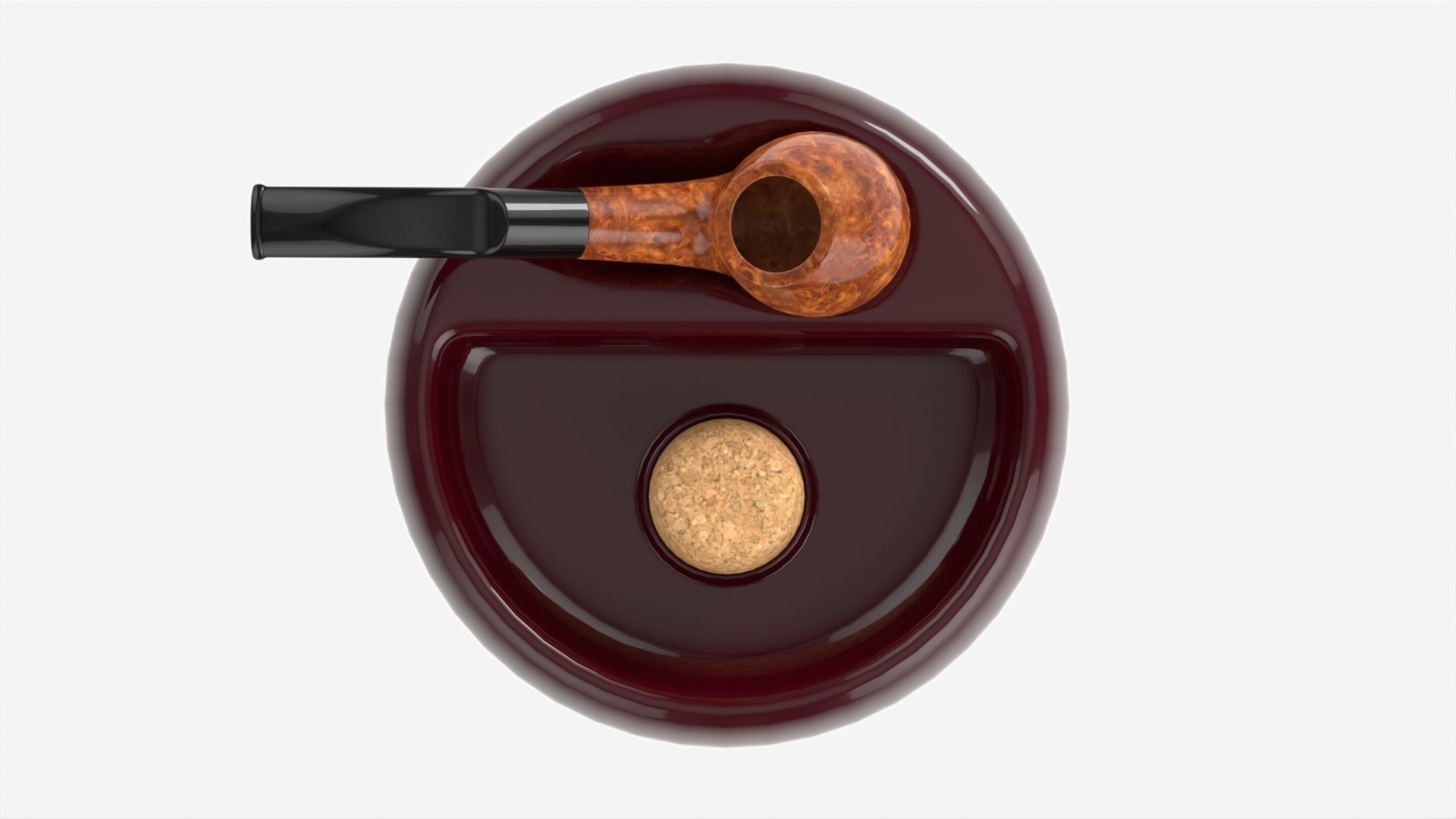Smoking Pipe Ashtray with Holder 01 3D model_5
