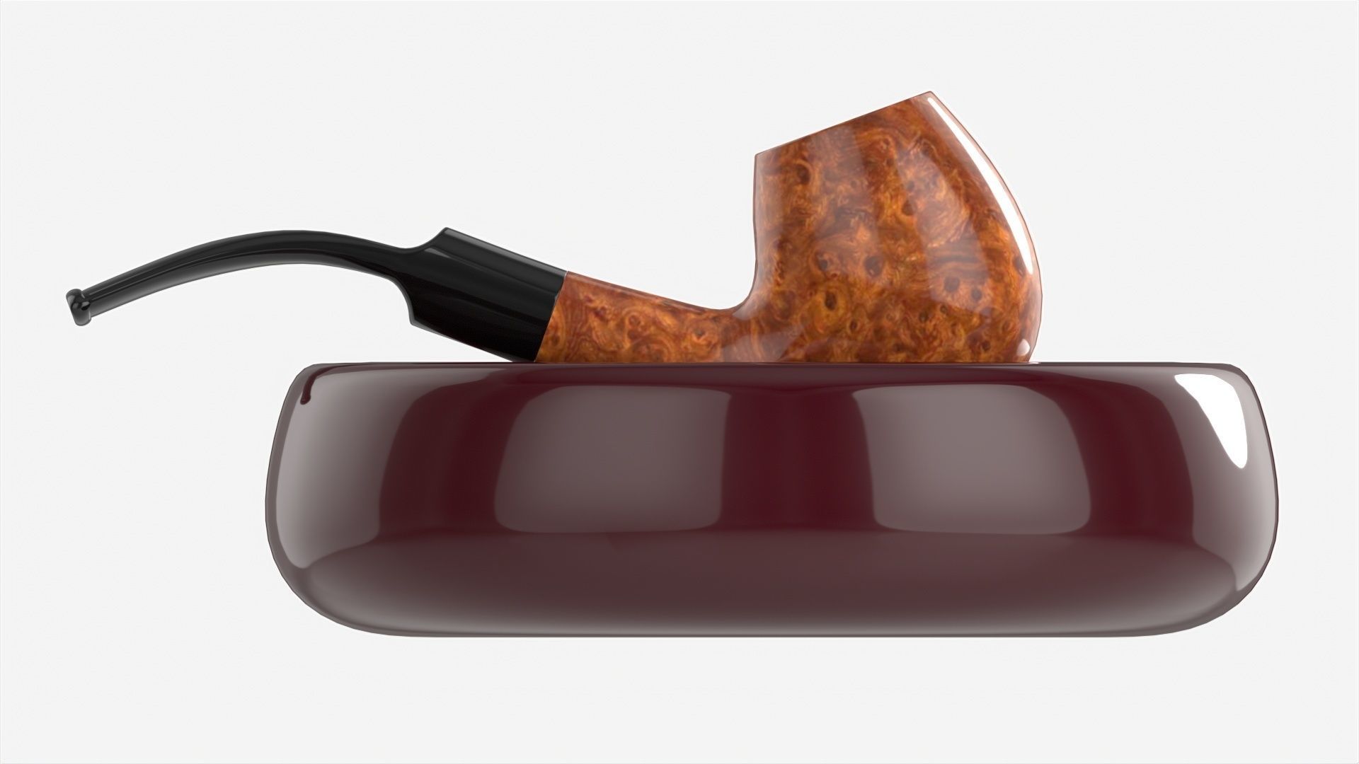 Smoking Pipe Ashtray with Holder 01 3D model_4