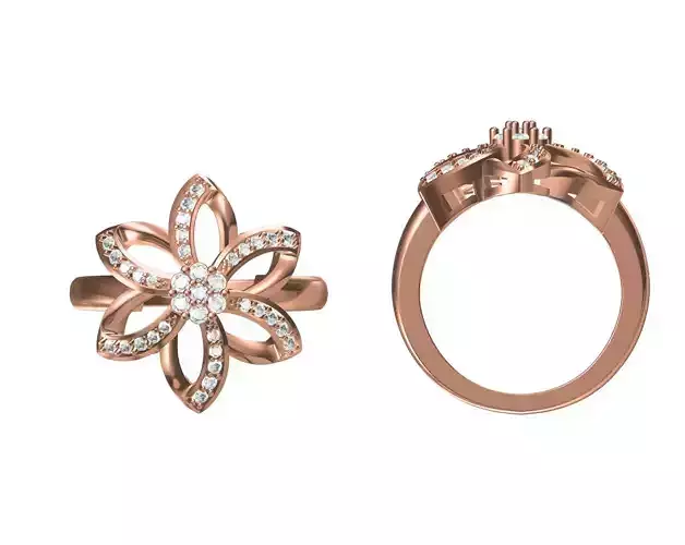 Wedding Engagement Women Ring STL JCD Details