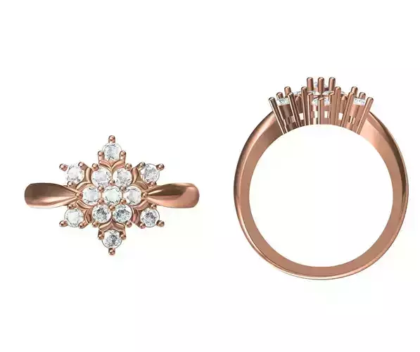 Wedding Engagement Women Ring STL JCD Details