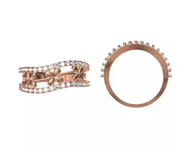 Wedding Engagement Women Ring STL JCD Details