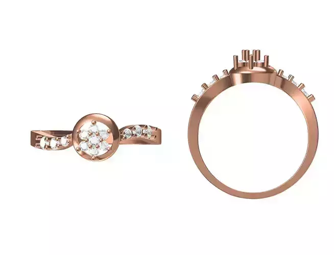 Wedding Engagement Women Ring STL JCD Details