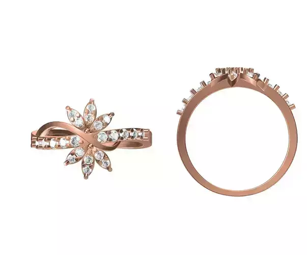 Wedding Engagement Women Ring STL JCD Details