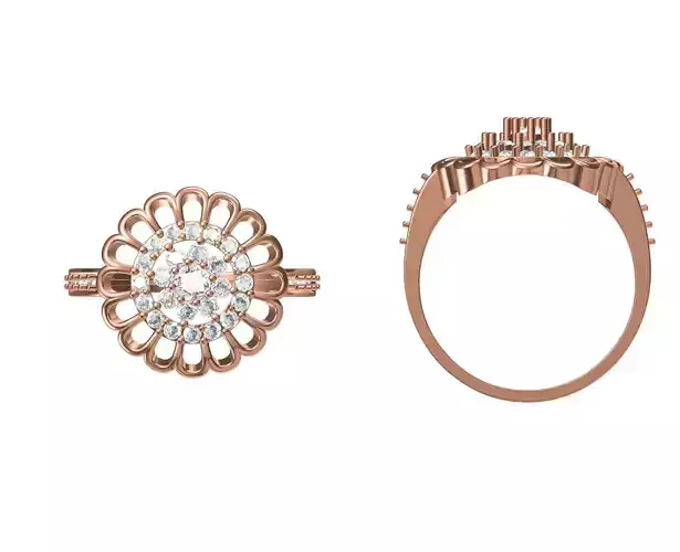 Wedding Engagement Women Ring STL JCD Details