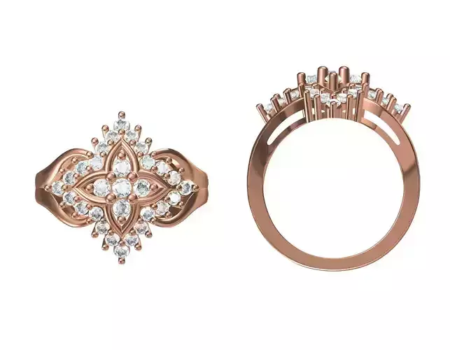 Wedding Engagement Women Ring STL JCD Details